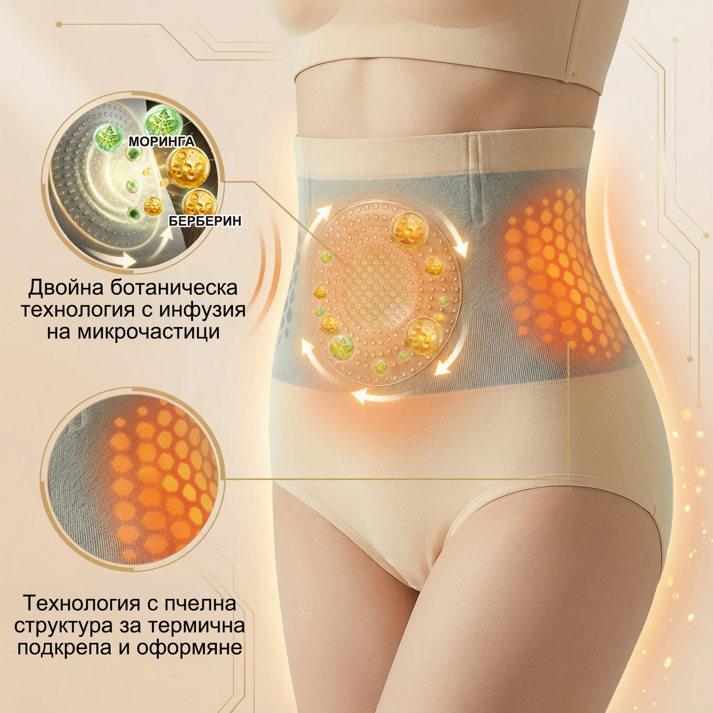 Официален магазин на марката | 🥭🥭PEARLMOON® 2026 Микрочастични оформящи и изгарящи мазнини шорти 4-в-1 с Моринга и Берберин