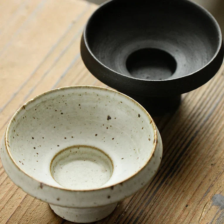 Black and White Ikebana Vase Set